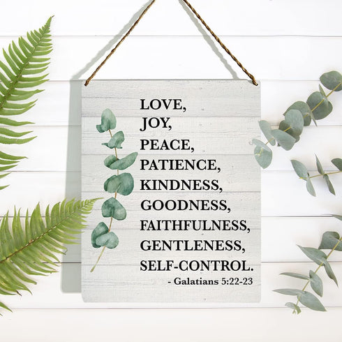 KongMoTree 5:22-23, 8x10 Inches Fruit of the Spirit Wall Art Sign, Fruit of the Spirit Sign, Bible Verse Sign