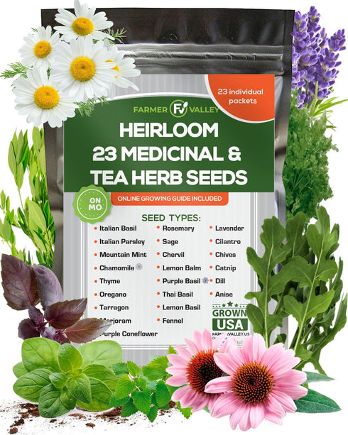 Most Popular Heirloom Non GMO Tea and Herb Seeds for Planting Indoor