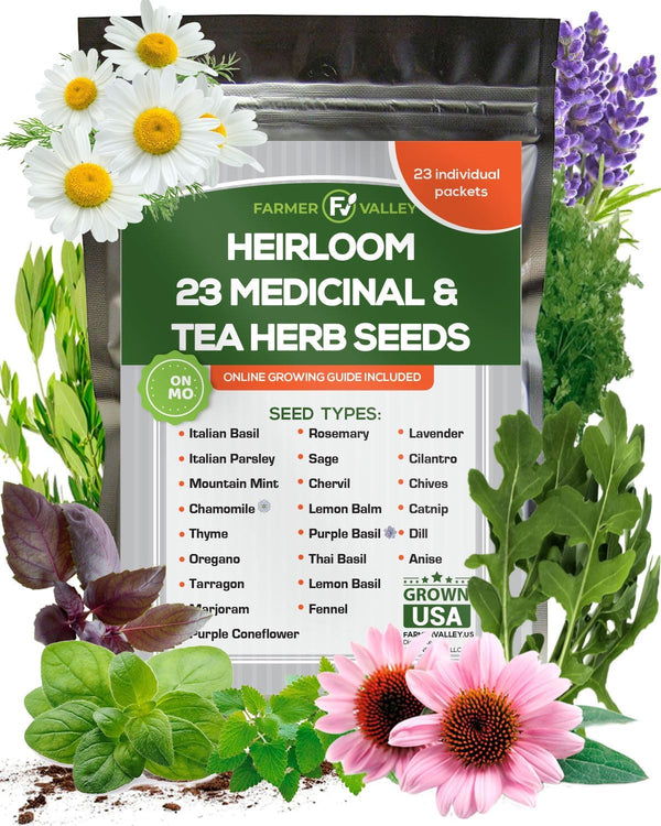 Most Popular Heirloom Non GMO Tea and Herb Seeds for Planting Indoor
