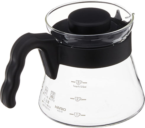 Hario V60 Glass Coffee Server, Black, 450ml
