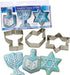 Rite Lite Set of 3 Chanukah Cookie Cutters Sheets - Dreidel, Menorah,