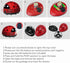 Fdit Mini Desktop Vacuum Cleaner, Portable Handheld Ladybug Sweeper for Cartoon Red Ladybird Crumb