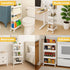 4 ShellKingdom Tier Bathroom Storage Organizer, Slim Rolling Storage Cart for Narrow Space, Mobile Shelving Unit