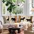 VENUSL Set of 4 Decorative Throw Pillow Covers, African Animals Giraffe, Elephant, Horse, Leopard, 18x18 Inch