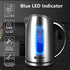 Aigostar Electric Kettle - 1.7L BPA Free Hot Water Kettle with LED Illumination, Auto-Shutoff & Boil-Dry Protection for