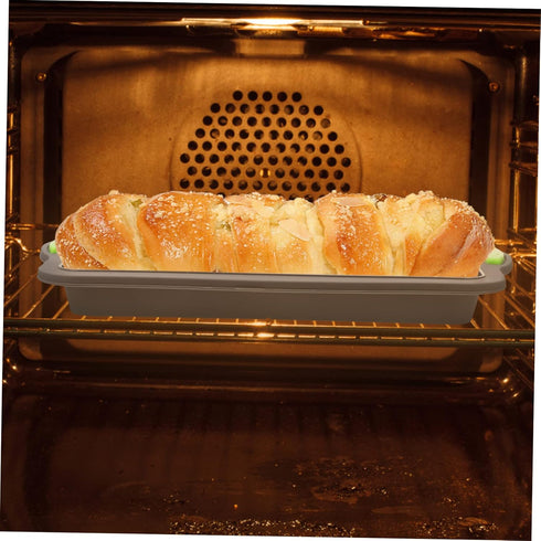 Luxshiny Sheet Cake Pan, Silicone Loaf Pan, Brownie Baking Pan, Rectangular Bakeware for Home Kitchen