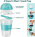 2 Pack 20 oz Freshmage Yogurt Parfait Cups with Lids, Reusable Overnight Oats Containers with Lids, Topping Compartment