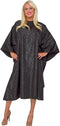 BLOOM CAPE Stylist Salon Cape, Water Resistant Silky Polyester Black on Black Etched Flower Print