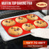Walfos Silicone Muffin Top Pan Set, Non-Stick Whoopie Pie Baking Pans, Food Grade, Set of 2, Dishwasher Safe