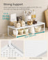Countertop UKCS007W01 SONGMICS Spice Rack, Expandable Kitchen Shelf, Small Cupboard Organizer, Metal, Space-Saving