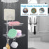 2 Tier Soap Dish with Hooks - Stainless Steel Wall Mounted Soap Holder for Shower Bathroom Kitchen, No Drilling