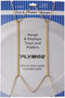 Plymor Gold Finish Wall Mountable Tray and Platter Hanger - 14.25" H x 6.5" W x 0.875" D (for Trays or Platters 16" -