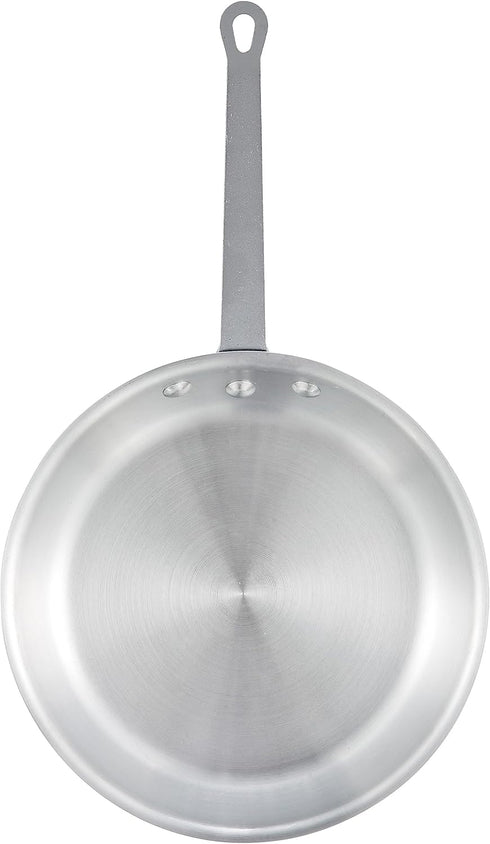 Winco AFP-8S Commercial-Grade Aluminium Fry Pan/Skillet, 8", Silver