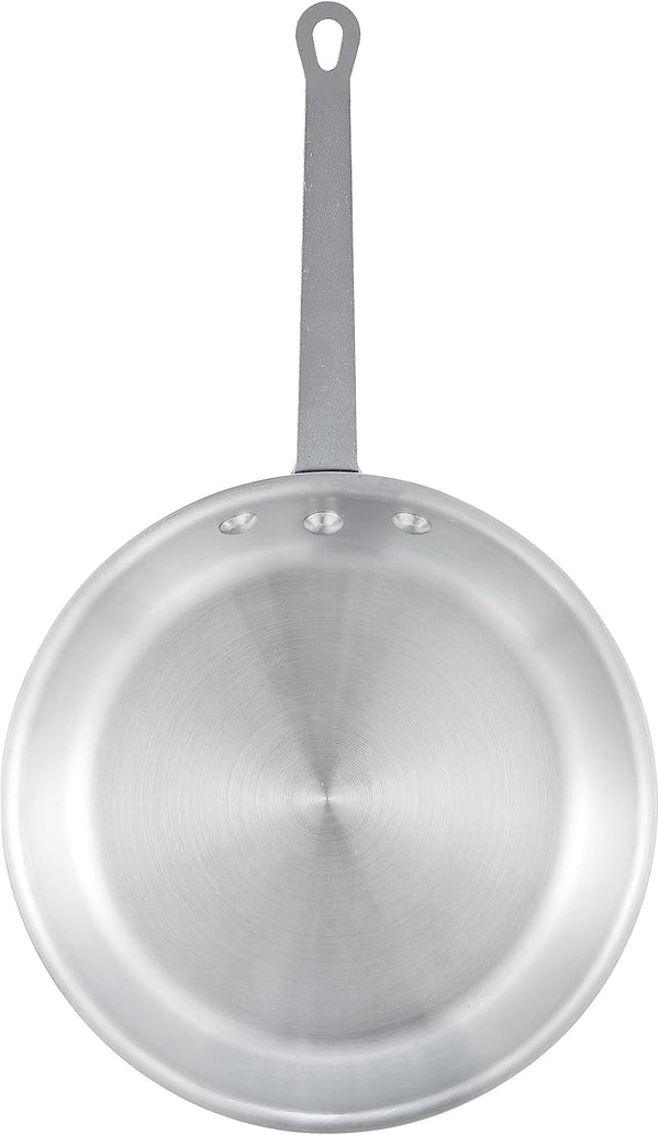 Winco AFP-8S Commercial-Grade Aluminium Fry Pan/Skillet, 8", Silver
