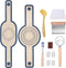 Bread Making Tools Set of 7, Includes Round Baking Mat, Oval Baking Mat, Sourdough Whisk, Bread Lame, Perfect Gift for