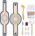 Bread Making Tools Set of 7, Includes Round Baking Mat, Oval Baking Mat, Sourdough Whisk, Bread Lame, Perfect Gift for