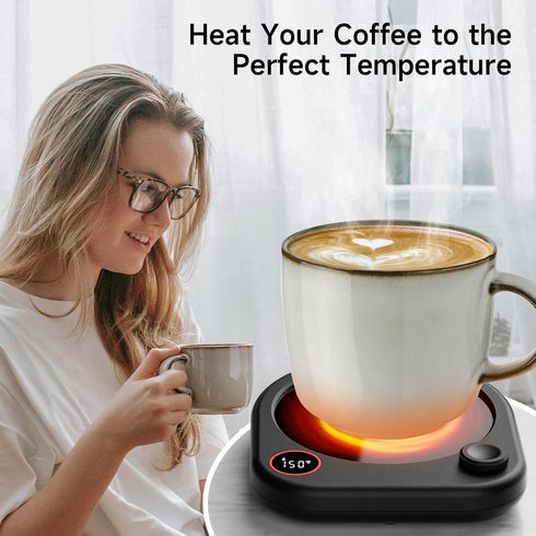 Oracer Coffee Mug Warmer for Desk, Electric Cup Heater for Tea Milk Beverages with Adjustable Temperature Display, Auto