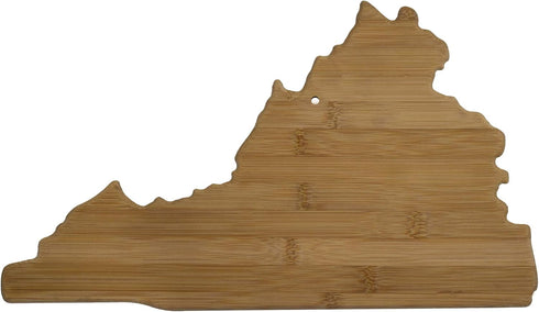 Totally Bamboo Virginia State Shaped Bamboo Serving & Cutting Board, Brown