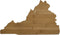 Totally Bamboo Virginia State Shaped Bamboo Serving & Cutting Board, Brown