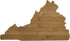 Totally Bamboo Virginia State Shaped Bamboo Serving & Cutting Board, Brown
