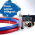 6FT Rubber Washing Machine Hoses, Universal Burst Proof Water Supply Lines for Hot and Cold Water (2 Packs)