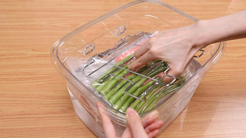 EVERIE 12-Quart Sous Vide Container with Built-in Rack, Collapsible Silicone Lid, Compatible with All Sous Vide Cookers