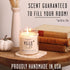 Fall Candles - 'Hello Fall' Candle with Cinnamon, Spice & Pumpkin, Essential Oils, 9oz Jar, 50Hr Burn