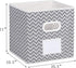 MAX Houser Fabric Cloth Storage Bins,Foldable Storage Cubes Organizer Baskets with Dual Handles for Home Bedroom Storage,Set of 6 (Grey)