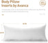 20 60, Acanva Fluffy Bed Sleeping Side Sleeper Body Pillow Insert, Long x White