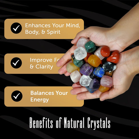 FASHIONZAADI 7 Chakra Tree of Life with Crystals and Healing Stones - Positive Energy Decor and Spiritual Gifts for