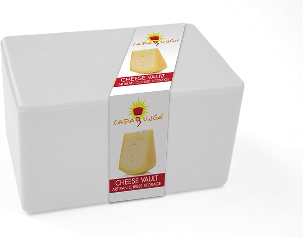 CapaBunga Cheese Vault with Divider - Reusable Artisan Cheese Storage Container for