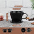 Segarty #2 Pour Over Coffee Maker, Single Cup Black Ceramic Coffee Dripper, 1 Set Size No.2 Reusable Filter Cone Drip Holder Slow Brewer with 3 Holes Flat Bottom for Travel, Camping, Office, Home by Segarty