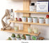 Panalo 16 inches 2 Wooden Floating Shelves for Wall, Small Wood Display Shelves Rack for Collectibles-Figures, Mini
