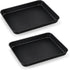 TeamFar Toaster Oven Pans, 10.5 x 8 x 1 Inch Carbon Steel Baking Tray, Non-Toxic & Non-Stick, 2 PCS