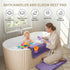 Kneejoys Elbow Bath Kneeler and Rest Pad for Baby - Memory Foam Kneeling Mat for Tub and Bath Toy Organizer