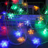 Runleo 20 40 8 Christmas Lights Multicolor, FT LED Multi Colored Snowflake String Lights, Battery Operated Modes