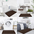 Buganda Bathroom Rug and Mat Set, 2 Piece Memory Foam Bath Mat and U-Shaped Toilet Rug, Soft Non Slip Absorbent