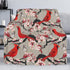 Red Cute Birds Cherry Flowers Soft Throw Blanket - 40x50 inch Lightweight Warm Flannel Fleece for Couch Bed