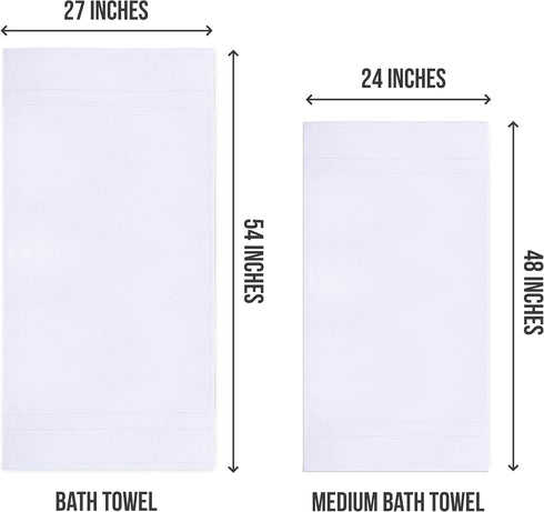 6 Pack Set (27 54 Inches), 500 100% Utopia Towels Bath Towel x GSM Ring Spun Cotton Medium Lightweight and Highly