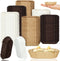 Mifoci 600 Pcs Oval Cupcake Papers, Disposable Brownie Baking Cups for Weddings and Birthdays