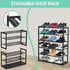 3 9-12 Closet Jripae Bamboo Shoe Rack for Entryway, Stackable Tier Shoe Organizer Shelf Storage Pairs Shoes Stand Cubby