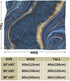 Perinsto 50"X40" Blue Painted Marble Throw Blanket Ultra Soft Warm All Season Marbling Painting Decorative Fleece