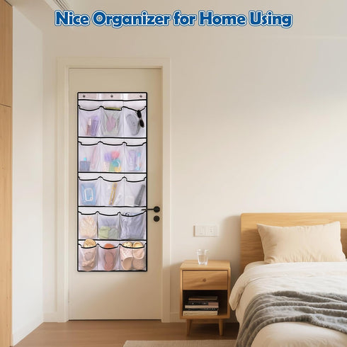 15 2025 9 Over The Door Cruise Ship Organizer - Cruise Ship Magnetic Door Organizer with Size-Graded Pockets, Hanging