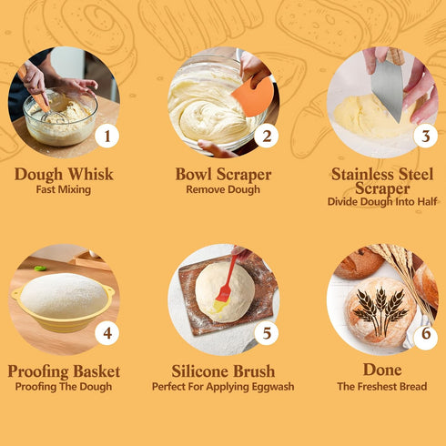 33 Sourdough Bread Baking Supplies, PCS Sourdough Starter Kit, Sour Dough Kit Tools, Bread Making Tools Kits Includes