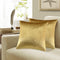 GIGIZAZA Set of 2 Gold Decorative Throw Pillow Covers 16x16, Velvet Square Couch Cushion Pillows for Boho Sofa