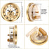 Hicarer 4 1/16 Inch Gold Skeleton Clock Insert with Gold Bezel