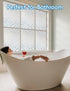 Window Privacy Film, Frosted Glass Window Film for Sun Blocking, Static Clings Removable Bathroom Door Covering