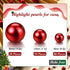 150 Pieces Faux Pearls Vase Filler, Gloss Beads Mixed Sizes Round Pearl for Home Party Wedding Decor, 8/14/20 mm (Red)