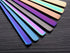 Yogurt Spoon Set of 6, Stainless Steel Gelato/Ice Cream Spoon, Multi-color Fruit Dessert Spoon, 6.4-inch