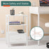 3-Tier Yoobure White Night Stand with Charging Station, LED Nightstand for Bedroom, Bedside Tables with Adjustable